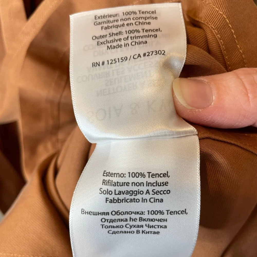 NWT SOIA & KYO Nousha Tailored Lightweight Trench Coat in Amber Size Small - Picture 14 of 16
